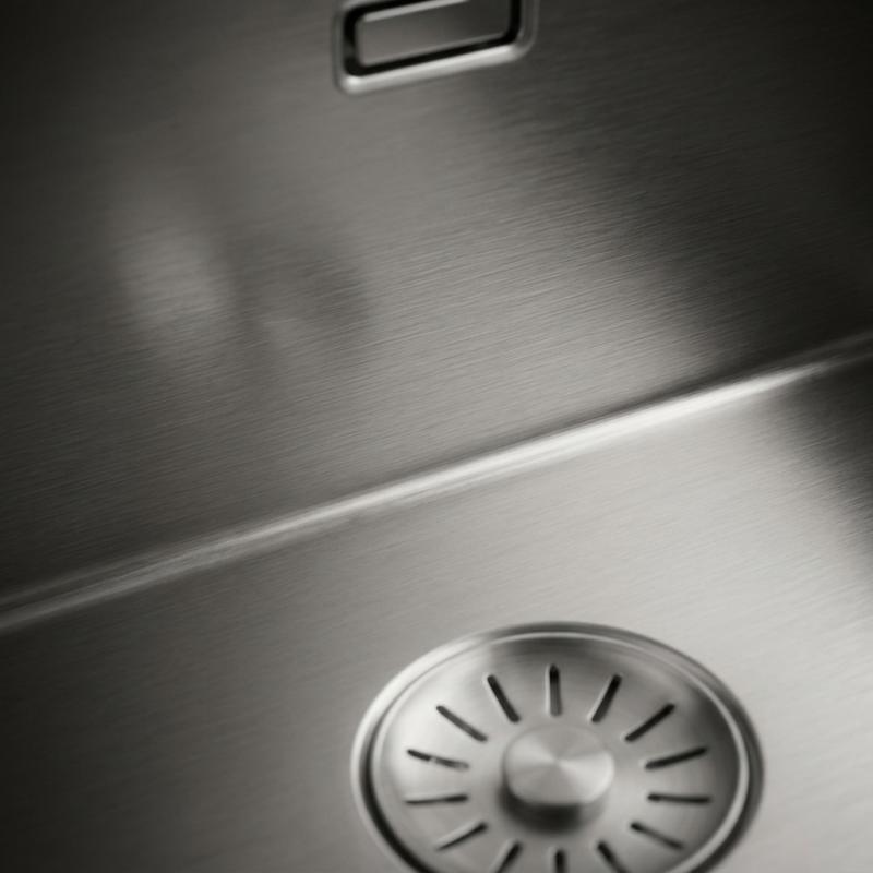 Pure.Sink Comfort PVD Gun metal spoelbak 40x40 cm 10mm radius onderbouw, vlakbouw en opbouw PCM4040-61